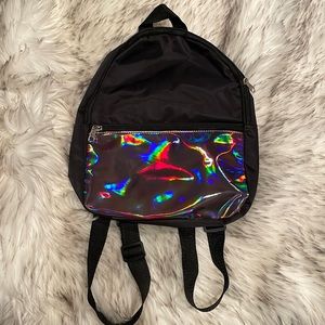 🛼Small Backpack🛼 with holographic chrome pouch